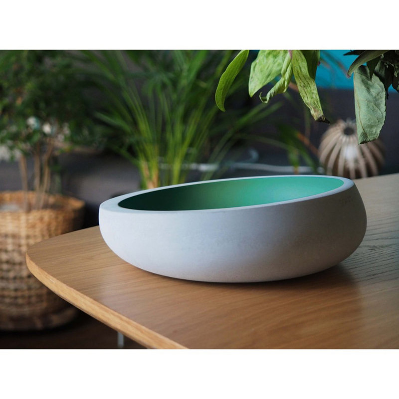 Rosato Handmade Concrete Decorative Bowl 1, Green
