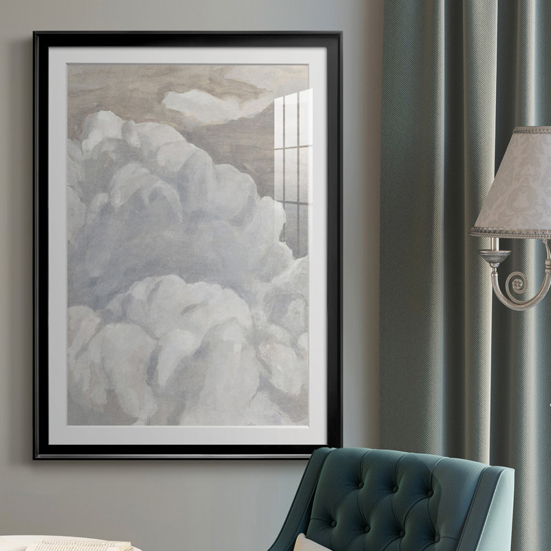 Ciel dispersé II - Tableau encadré sous verre acrylique, grand format, idéal pour le salon, H 30,5 po x l 22,5 po x P 1 po