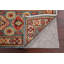 Tapis décoratif en laine noué à la main bleu/beige de conception unique 2 pi x 3 pi 3 po Annerose