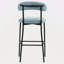 Tabouret de bar à hauteur de comptoir avec housse en tissu Teddy et îlot de cuisine avec base thermolaquée et repose-pieds-463185924