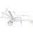 Cast Aluminum Outdoor Chaise Lounge with 3-Position Reclining Backrest, Wheels, Adjustable Foot Pads, Cross Weave Design, Weather Proof, Assembly Required-529355665