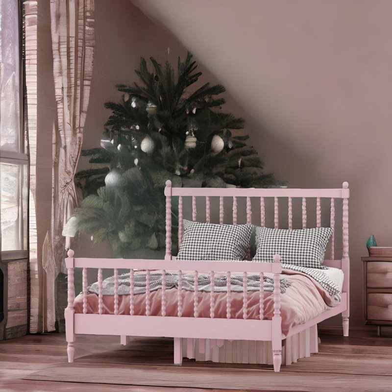 Ensemble de chambre à coucher 3 pièces Geneal, Rose, Double