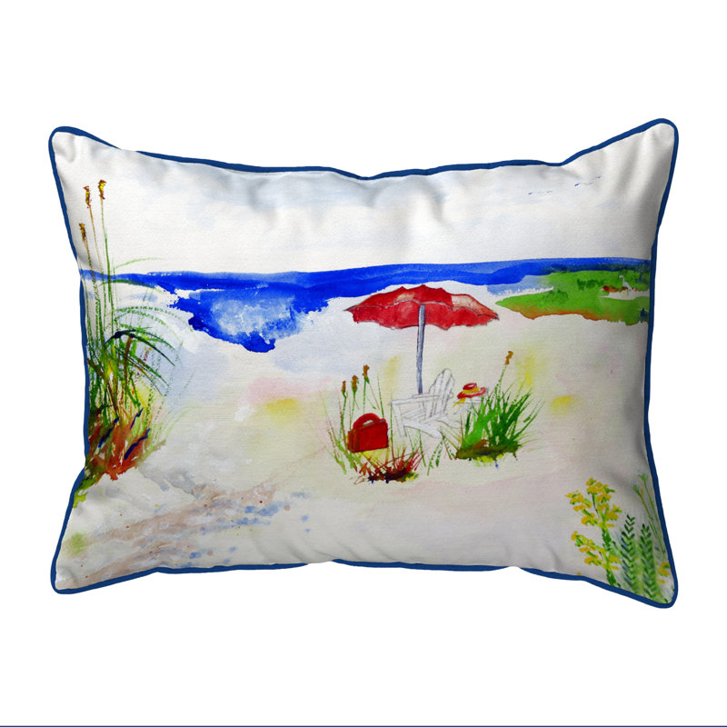 Beach Umbrella Outdoor Throw Pillow, Large