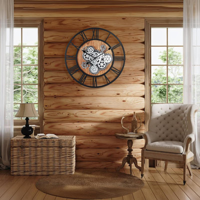 Horloge murale 23 po Steampunk 