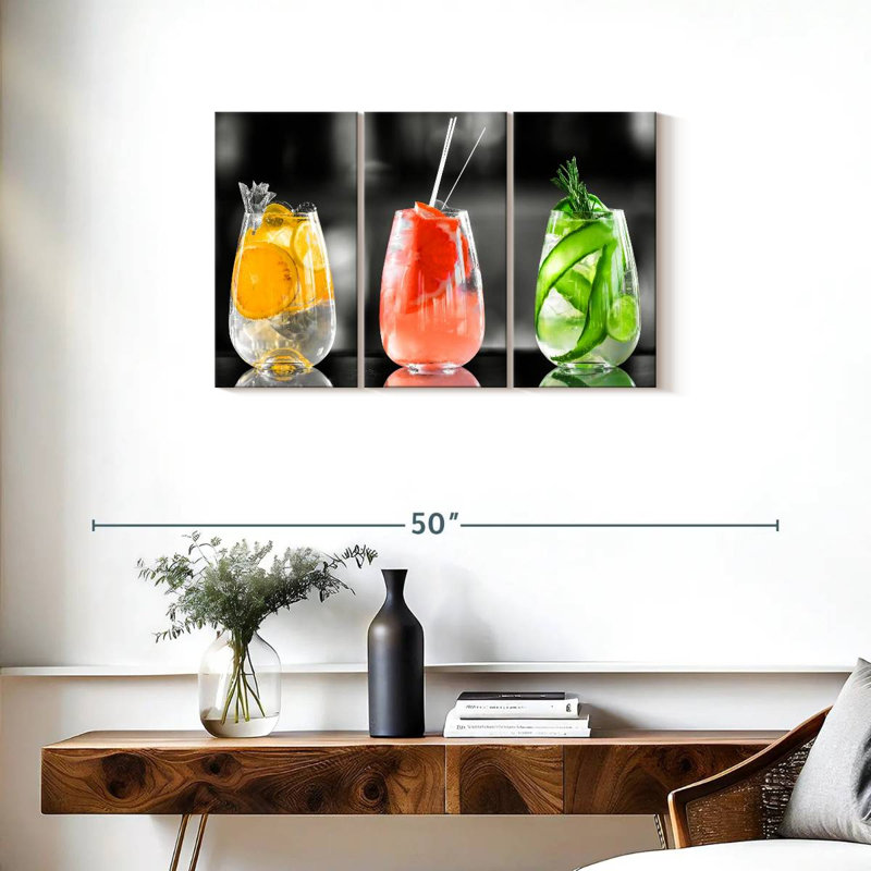 Yarlin fruité gin cocktails, H 20 po x l 33 po