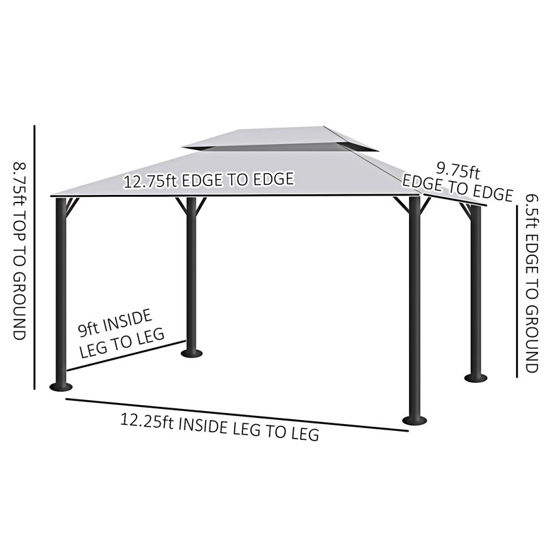 Pavillon de jardin Outsunny avec filet et rideaux