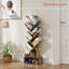 Bibliothèque à 6 niveaux pour arbre, bibliothèque de rangement géométrique pour petits espaces, tablette verticale autoportante-1466835059