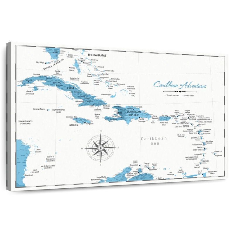 Aventures bleues des Caraïbes, H 26 po x l 39 po