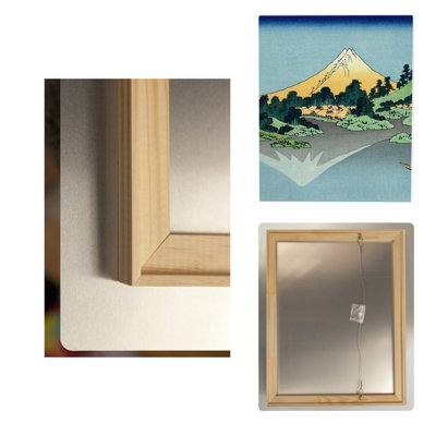 Le reflet du mont Fuji dans le lac Misaka (1830-1832) — Portrait en métal