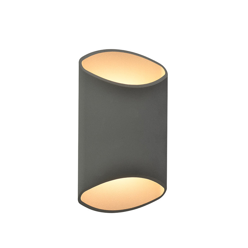 LED Outdoor Sconce, 12" H x 7" W x 4.7" D, Silver