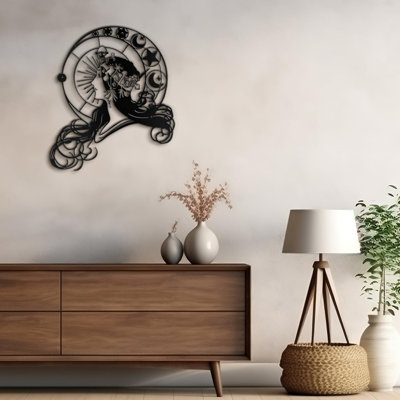 Femme portant une couronne, décoration murale abstraite moderne, décoration murale suspendue