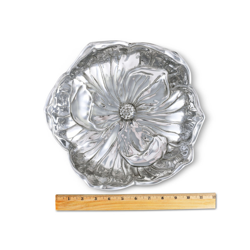 Magnolia Bloom Aluminum Novelty Serving Bowl