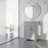 Captain's Double-Door Bathroom Vanity With 24-Inch Sink, Quick-Assembly Cabinet, Available In White And Gray.
