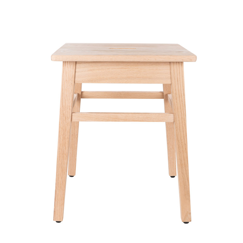 Arlean Solid Wood Accent Stool, Unfinished