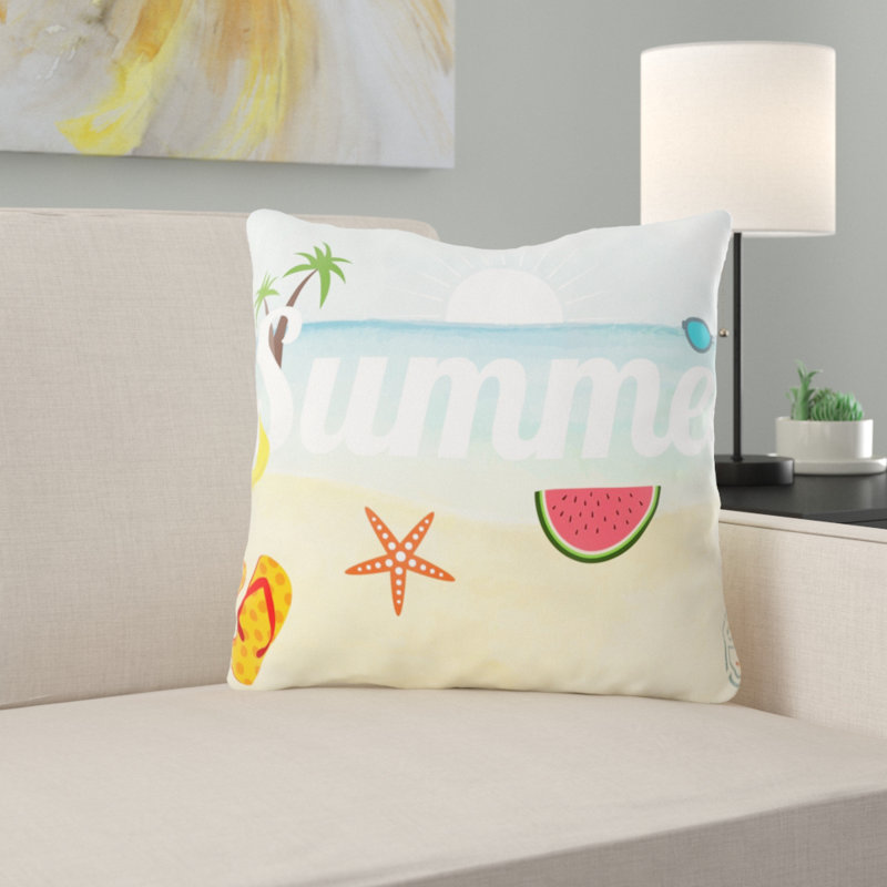 Outdoor Reversible Throw Pillow, Indoor, Synthetic
