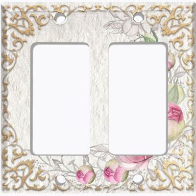 Patterned 2 - Gang Rocker Standard Wall Plate
