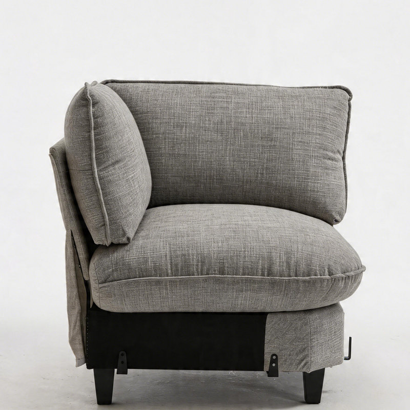 Fauteuil d'angle sans accoudoirs pour canapé modulaire