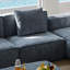 Canapé-lit modulaire en chenille moelleux multifonctionnel gris pour une vie compacte