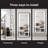 3-Color Dimmable LED Full Length Mirror with Black Aluminum Frame - Freestanding/Wall Mounted