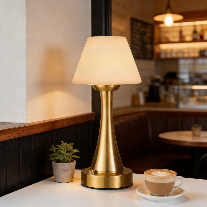 Lampe de table rechargeable à DEL imperméable avec gradation continue, veilleuse sans fil portable pour la douche, la chambre à coucher, le patio et le camping