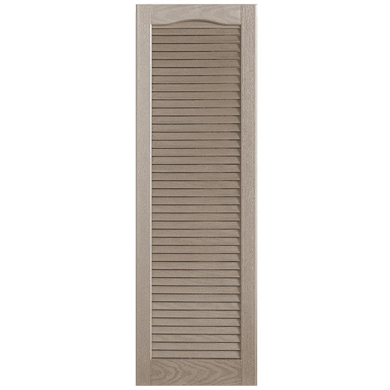 Paire de volets à persiennes cathédrale style pleine longueur ouverts, Grès, 66 po, 12 po
