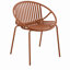 Ensemble de salle à manger d'extérieur moderne 7 pièces avec chaise empilable, orange et teck-1671099069