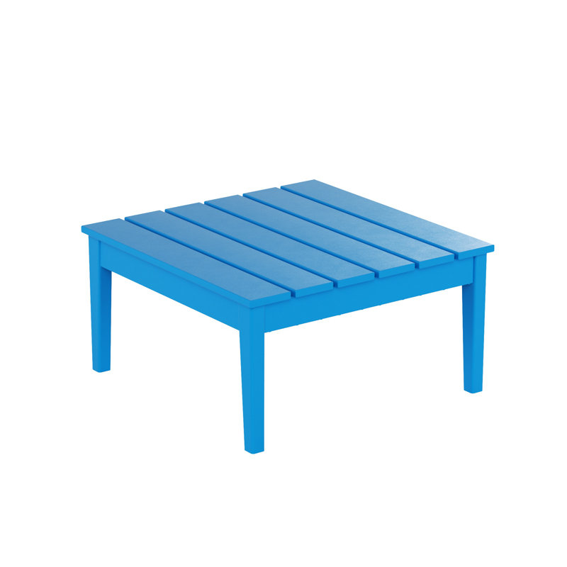 Joubert Outdoor Square HDPE Coffee Table, Pacific Blue