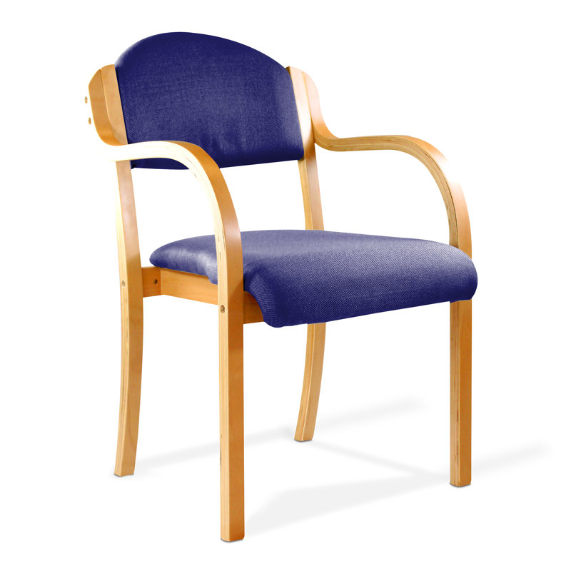 Villebois Bentwood Stacking Chair with Cushion, Blue