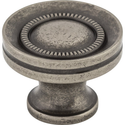 Button Faced 1 1/4" Diameter Round Knob