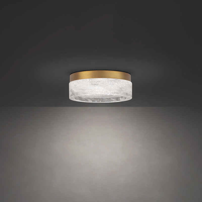 Melange 1 - Light LED Flush Mount, Aged Brass