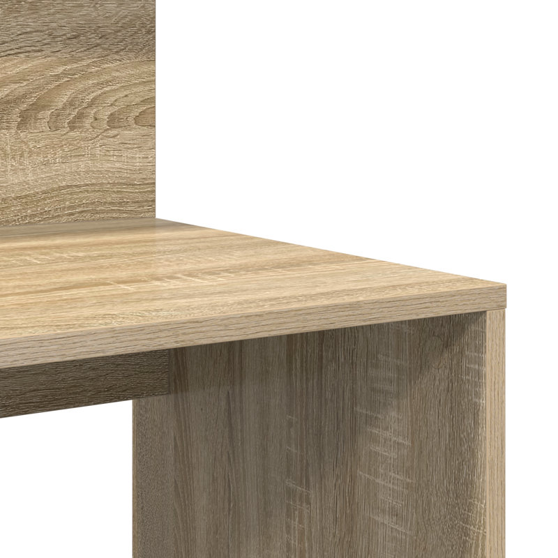 Desk With Storage 90X48x101.5 Cm Engineered Wood, Sonoma Oak