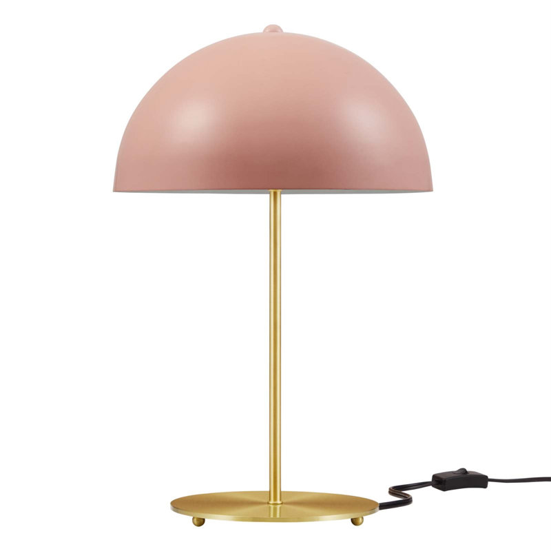 Modway Ideal Metal Table Lamp, Pink