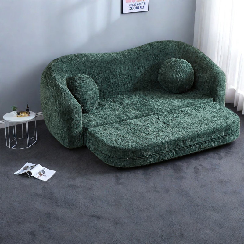 Compression Convertible Sofas, 86 Inch Chenille Modern Home Recliner