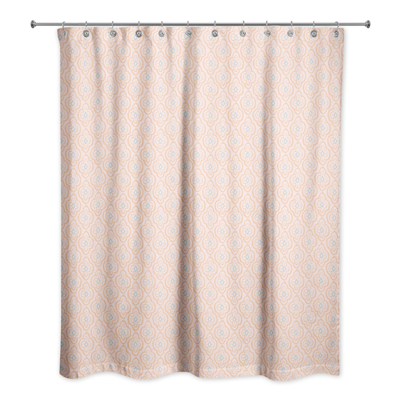 Rideau de douche simple de couleur unie Ellie-Brooke, Rose