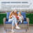 Valierius Stylish Patio Loveseat Glider Sofa With Water-Resistant Cushions - Smooth Gliding Experience And Durable Design For Backyard, Garden, And Balcony Relaxation-2101958071-2101958065