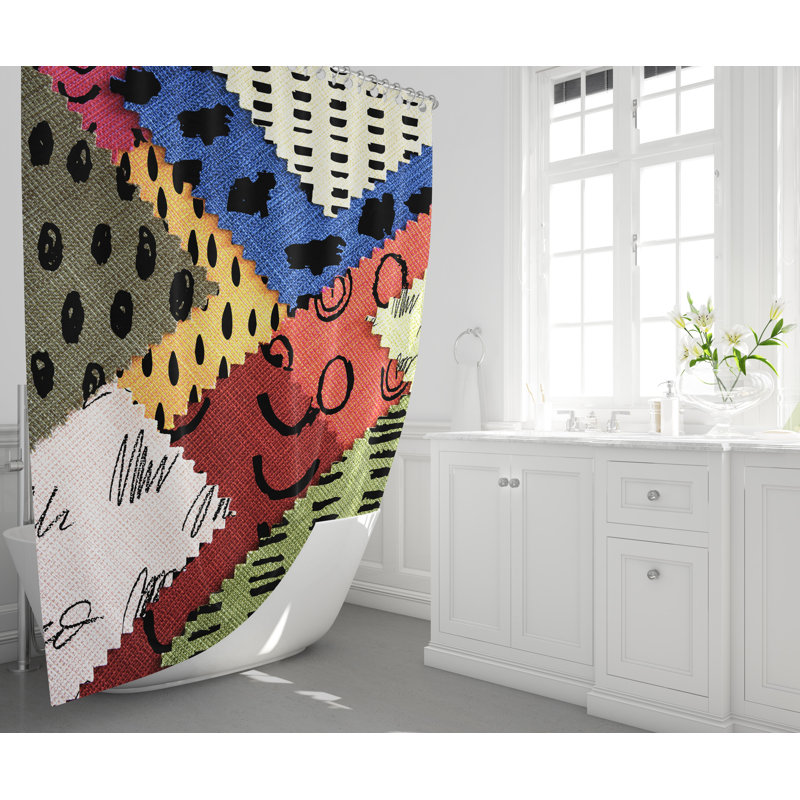 Rideau de douche simple Mona, H 93 po x l 70 po