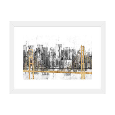 « Golden Bridge panorama » par Jennifer Goldberger-impression
