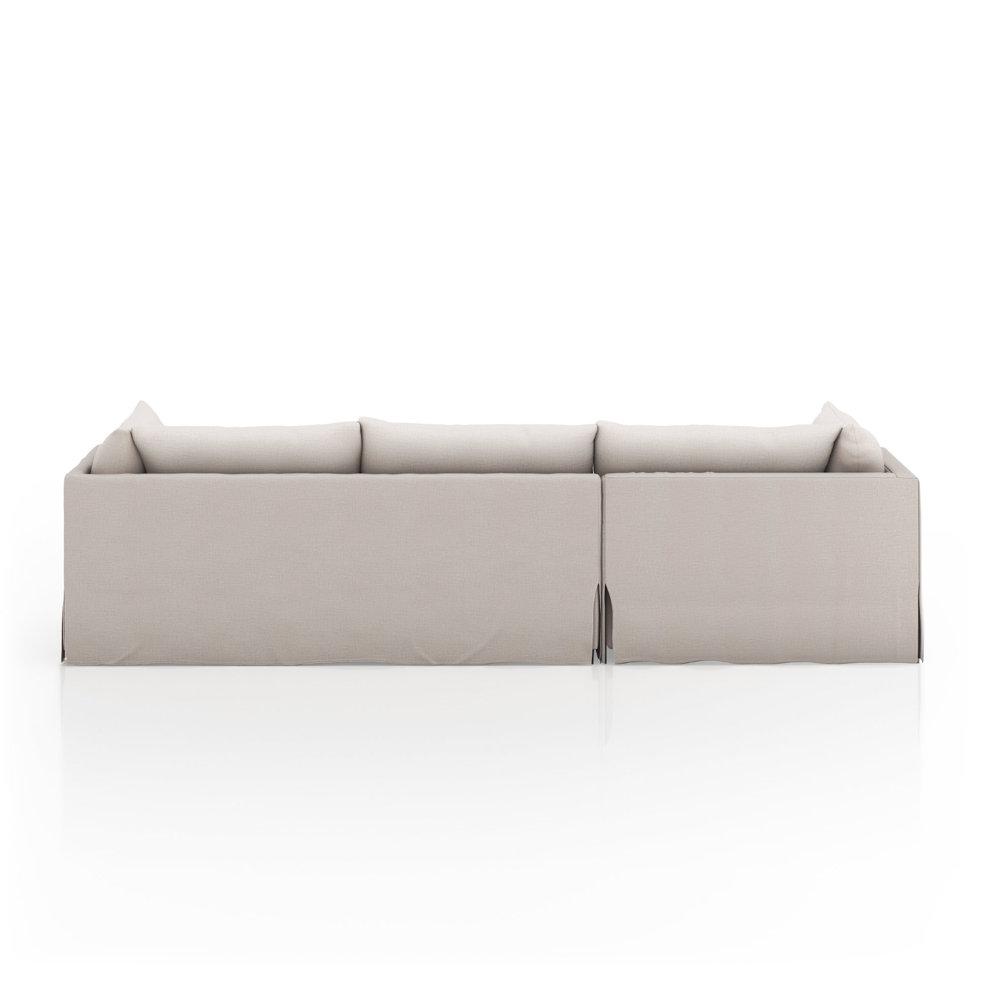 Reggio Slipcover Chaise Sectional, Left Hand Facing, Bennett Moon Polyester Blend, 31.5" H x 115" W x 67" D