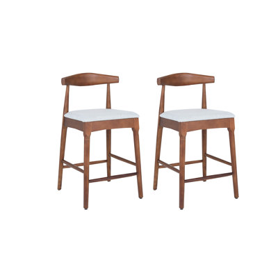 Solid Wood Bar Stool With Footrest 2 Packs