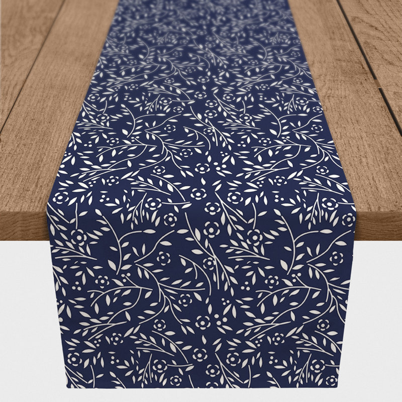 Chemin de table Danazia, P 16 po x L 90 po, Bleu marine