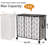 Laundry Basket With Wheels, 142L Laundry Hamper 3 Section With Lid, Dirty Clothes Hamper With Removable Bags, Beige
