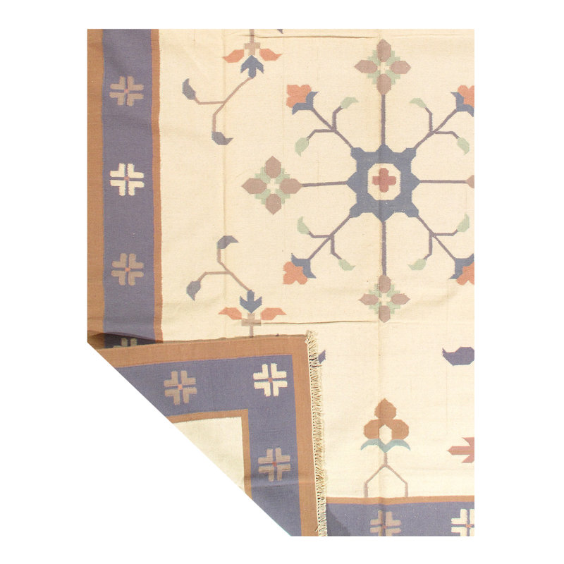 One-of-a-Kind Rectangle 9'2" X 12' New Age Wool Area Rug in Ivory/Gray