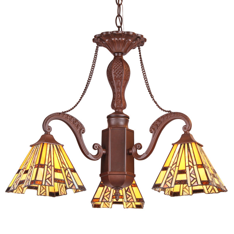 Lustre classique/traditionnel ombré 3 lumières Charlotte
