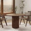 40" Round Dining Table, Kitchen Table With Wood Strip Base For Kitchen Living Room(Light Wood)-133661959-133661960