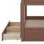 Lit double superposé au dessus d'un lit double avec 2 tiroirs, lit superposé en bois avec armoires de rangement et lumières DEL-123406101