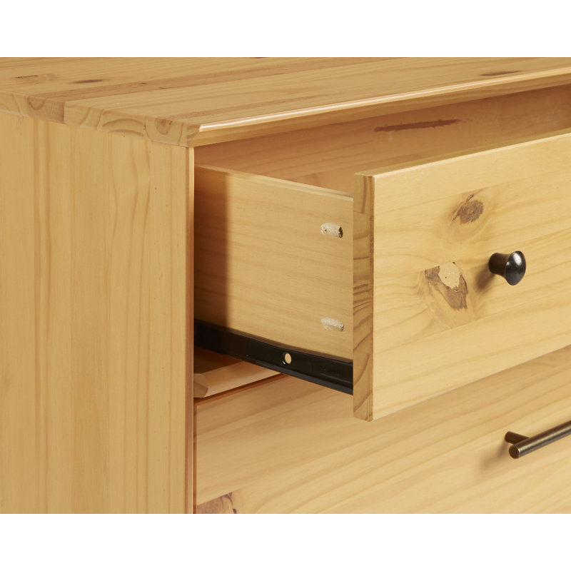 Ashlie 3 Drawer 36" W Wood Dresser, Honey Oak