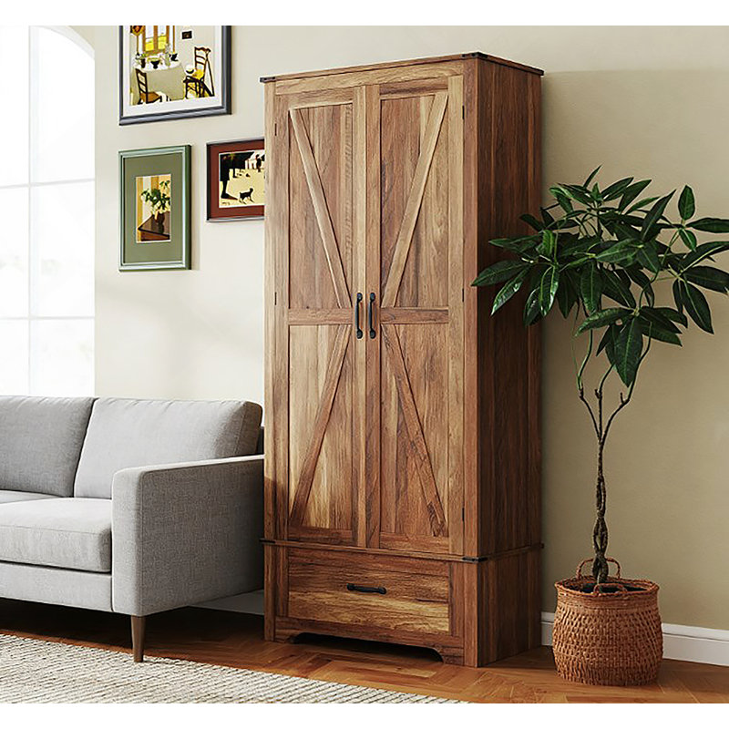 Armoire de cuisine, armoire avec tablettes réglables