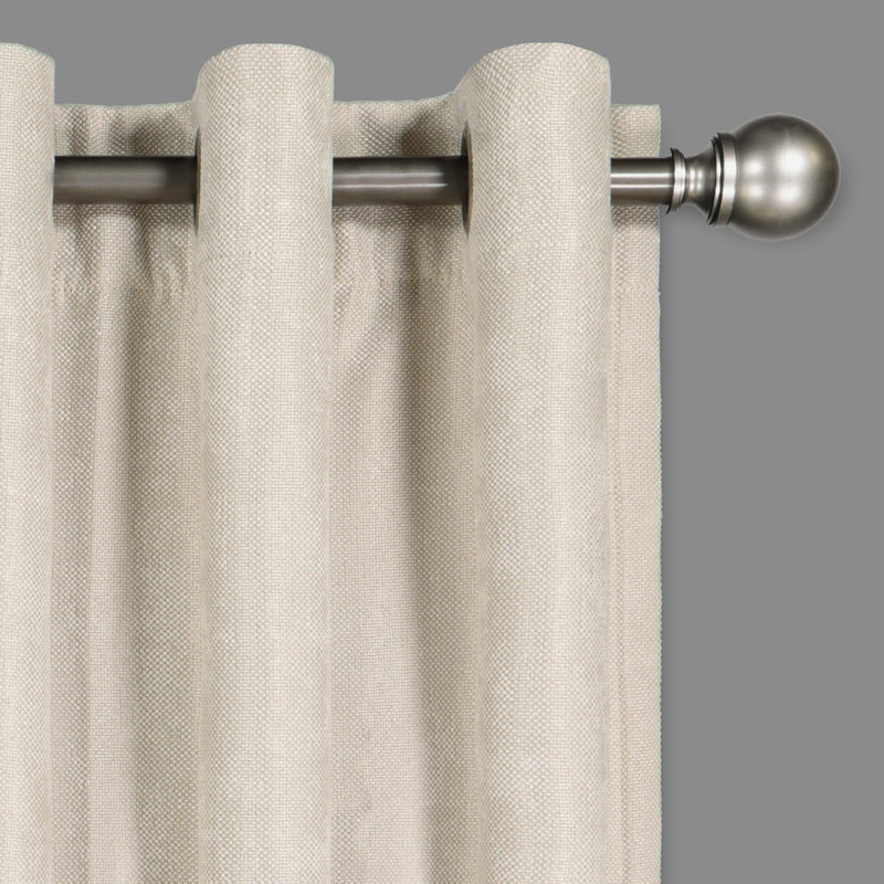 Aniyahlee Polyester Blackout Curtain Panel, 50" W x 95" L, Ivory