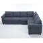 Canapé-lit, canapé-lit gigogne 2 en 1, canapé-lit 6 places, canapé-lit modulaire en forme de L, canapé à rivets, grand canapé-lit combiné de 104 po dans le salon, gris foncé