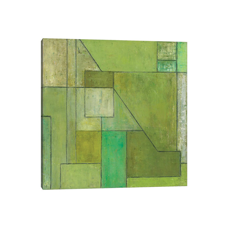 Green Light by Stephen Cimini - Painting on Canvas, 30.48 cm H x 30.48 cm W, Wrapped Canvas